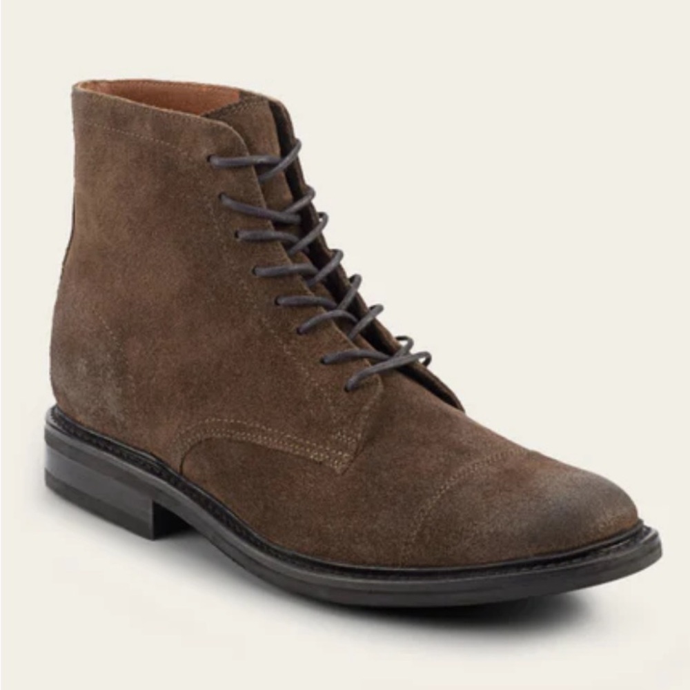 FRYE Cap Toe Lace Up Boots Burnished Brown Men’s US8.5D